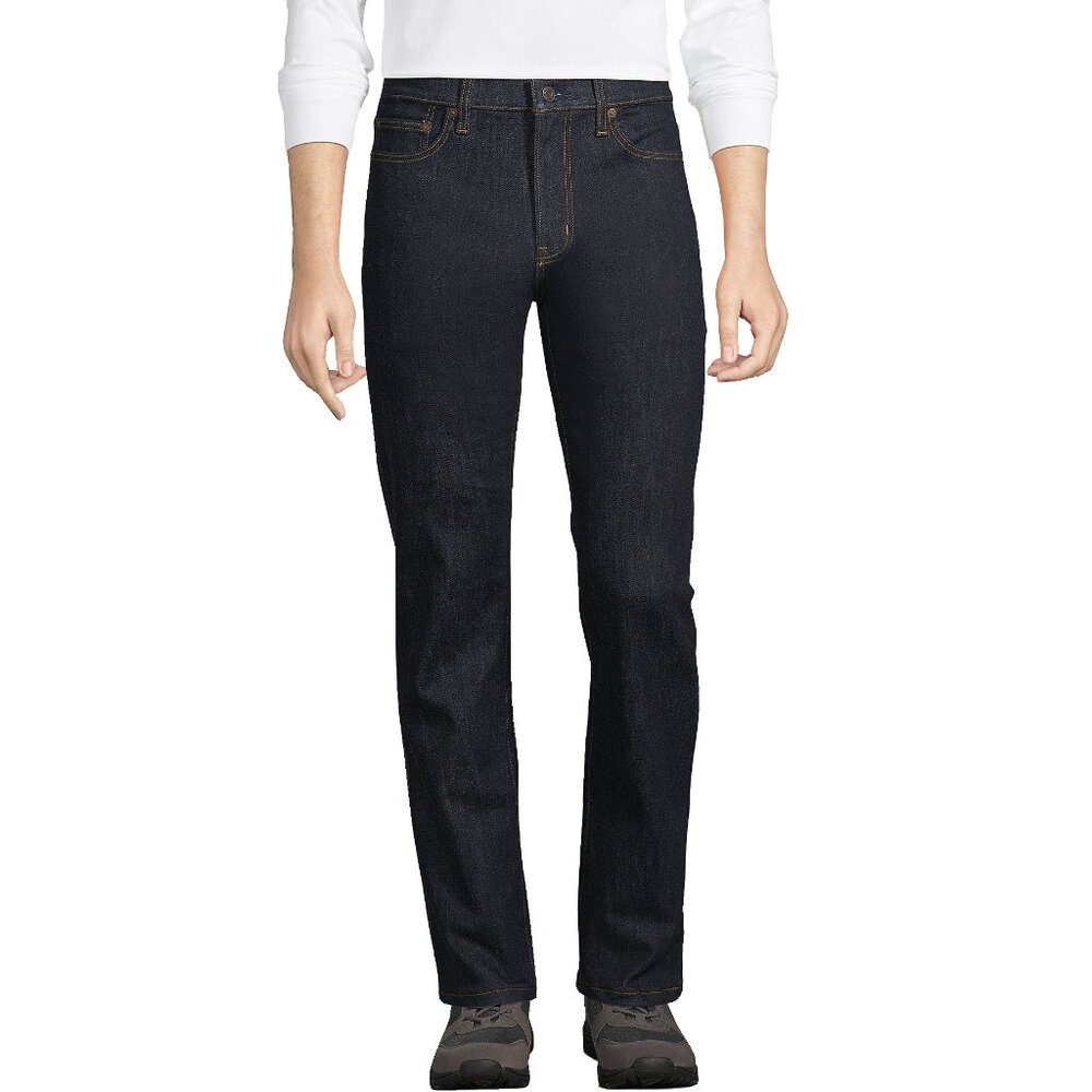 Lands' End Blake Shelton Men's On Stage Bootcut Jeans Dark Blue Rinse size 42X32